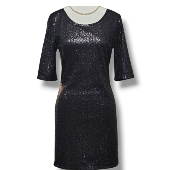 BILL HALLMAN x B SHARP | SEQUIN CUTOUT PARTY DRESS - NWT! - Picture 1 of 16